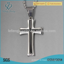Silber und schwarz Jesus Christus Kreuz hängen Anhänger Schmuck Großhandel